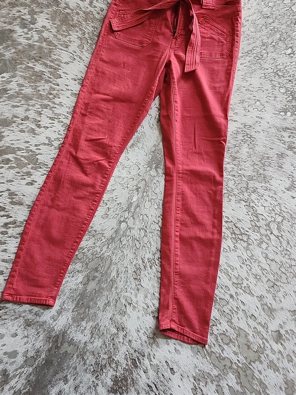 MOTHER The Tie Patch Looker Fruit Punch Skinny Leg Jean Sz26